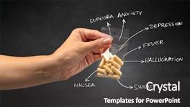  Presentation with plastic bag - Beautiful slide set featuring navsea - hand with pills in plastic backdrop and a  colored foreground