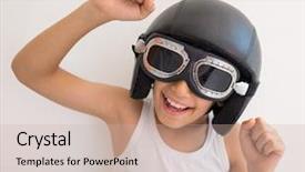  Presentation with special education cute kid - Presentation having navy aviation - little cute playful kid background and a soft green colored foreground