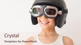  Presentation with special education cute kid - PPT theme featuring navy aviation - little cute playful kid background and a lemonade colored foreground