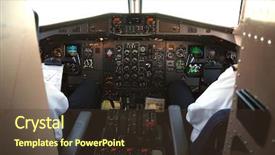  Presentation with cockpit - Presentation theme enhanced with navy aviation - two pilots in cockpit background and a tawny brown colored foreground