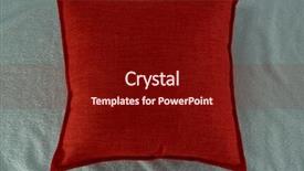  Presentation with navy blue - Presentation theme having navy blue abstract - close-up of cushion on textile background and a tawny brown colored foreground