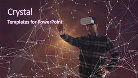  Presentation with navy blue - PPT layouts consisting of navy blue abstract - digital composite of man smiling background and a tawny brown colored foreground