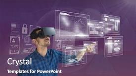  Presentation with navy blue - Colorful presentation theme enhanced with navy blue abstract - digital composite of man backdrop and a ocean colored foreground