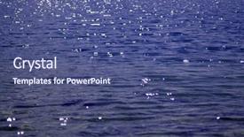  Presentation with lemon in sparkle water - Colorful PPT layouts enhanced with navy blue abstract - sparkling water surface backdrop and a ocean colored foreground