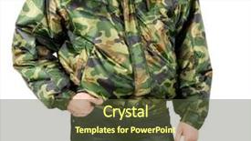  Presentation with navy - Cool new presentation with navy camo - camouflage man closeup isolated backdrop and a tawny brown colored foreground