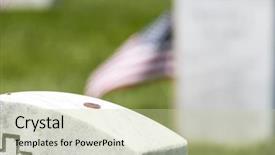  Presentation with veterans - Presentation consisting of navy corps - veterans cemetery memorial celebration background and a soft green colored foreground