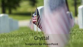  Presentation with veterans - Beautiful slide deck featuring navy corps - veterans cemetery memorial celebration backdrop and a tawny brown colored foreground