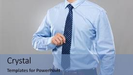  Presentation with hold hand - Audience pleasing PPT theme consisting of red house key chain backdrop and a coral colored foreground.