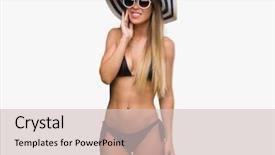  Presentation with illness - Beautiful slide set featuring navy medical - beautiful young woman wearing bikini backdrop and a soft green colored foreground