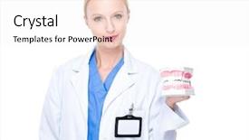  Presentation with navy medical - Presentation theme having navy medical - dentist show the denture background and a  colored foreground