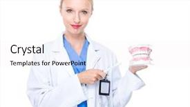  Presentation with navy medical - Presentation enhanced with navy medical - dentist show the denture background and a  colored foreground