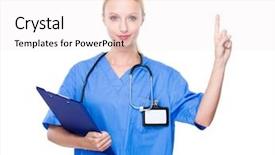  Presentation with best out waste - Audience pleasing presentation consisting of navy medical - doctor with clipboard and finger backdrop and a sky blue colored foreground