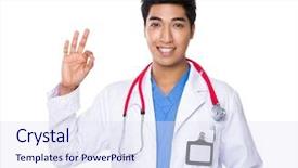  Presentation with how do i sign in - PPT theme featuring navy medicine - doctor with ok sign background and a sky blue colored foreground