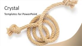  Presentation with ship rope - Beautiful PPT theme featuring ship rope isolated on white backdrop and a white colored foreground