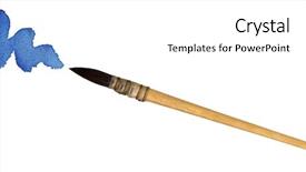  Presentation with navy blue - Slides with silver navy - paintbrush with blue paint isolated background and a white colored foreground