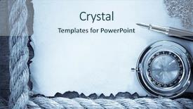  Presentation with vintage compass - Audience pleasing PPT layouts consisting of silver navy - ropes and compass on old backdrop and a sky blue colored foreground