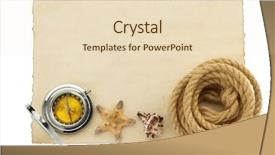  Presentation with vintage compass - PPT layouts featuring silver navy - ropes and compass on old background and a lemonade colored foreground