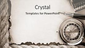  Presentation with vintage compass - Beautiful theme featuring silver navy - ropes and compass on old backdrop and a sky blue colored foreground