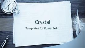  Presentation with wood texture - Colorful presentation theme enhanced with silver navy - watch and ink pen backdrop and a sky blue colored foreground