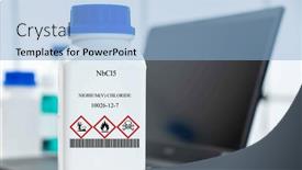  Presentation with packaging plastic - Presentation design consisting of nbcl5-niobium-v-chloride-cas background and a light blue colored foreground