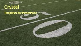  Presentation with inspiring others - PPT theme consisting of ncaa - 50 yardline with others fading background and a tawny brown colored foreground