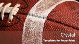 Presentation with american football - Colorful theme enhanced with ncaa - american collegiate football backdrop and a tawny brown colored foreground