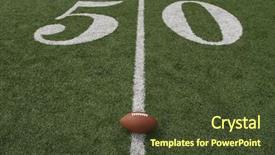  Presentation with american football - Colorful PPT theme enhanced with ncaa - american football near the fifty backdrop and a tawny brown colored foreground