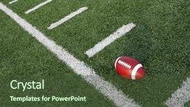  Presentation with grunge american football field - Colorful presentation theme enhanced with ncaa - american football near the hashmarks backdrop and a tawny brown colored foreground