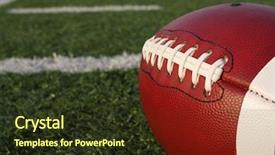  Presentation with grunge american football field - PPT theme having ncaa - american football with yardlines background and a tawny brown colored foreground