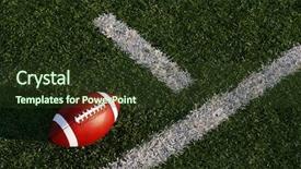  Presentation with football field - Audience pleasing slide set consisting of ncaa - collegiate football on the field backdrop and a  colored foreground