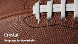  Presentation with football - Amazing slides having ncaa - football and laces close up backdrop and a tawny brown colored foreground