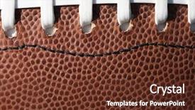  Presentation with football - Presentation theme enhanced with ncaa - football laces and texture background background and a  colored foreground