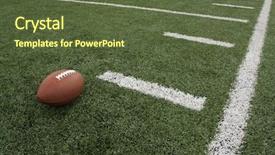  Presentation with football - Presentation theme with ncaa - football near the hashmarks background and a tawny brown colored foreground