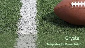  Presentation with tramsmission line - Amazing presentation theme having ncaa - football near the yard line backdrop and a  colored foreground