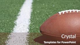  Presentation with brain and football - PPT theme having ncaa - football near the yardline background and a tawny brown colored foreground