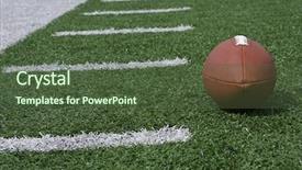  Presentation with football field - PPT theme having ncaa - football on the field hashmarks background and a  colored foreground