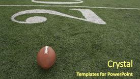  Presentation with football - Beautiful PPT theme featuring ncaa - football positioned near the twenty backdrop and a tawny brown colored foreground
