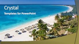  Presentation with turquoise beach - Beautiful presentation featuring ncuba - beautiful tropical beach backdrop and a teal colored foreground