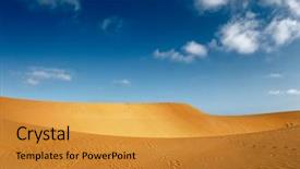  Presentation with desert - Slide deck featuring ne - desert with dunes at sunny background and a  colored foreground