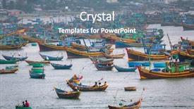  Presentation with long tailed boat fishing boat - Presentation consisting of ne - fishing boats in mui ne background and a gray colored foreground