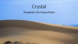  Presentation with sand dunes - Audience pleasing slide set consisting of ne - intrepid traveler on white sand backdrop and a  colored foreground