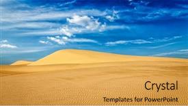  Presentation with sand dunes - Amazing slide set having ne - panorama of white sand dunes backdrop and a yellow colored foreground