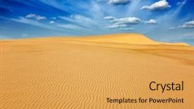  Presentation with sand dunes - Presentation theme with ne - white sand dunes in desert background and a yellow colored foreground
