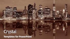  Presentation with service oriented architecture soa - Beautiful presentation featuring ne world - manhattan downtown architecture night backdrop and a  colored foreground