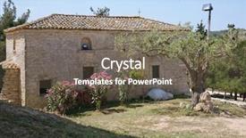  Presentation with byzantine - Presentation theme with nea fokea greece byzantine church background and a tawny brown colored foreground