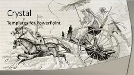  Presentation with paris - Slide deck featuring chariot - neapolitan gig old illustration created background and a lemonade colored foreground