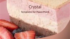  Presentation with ice cream - Audience pleasing presentation theme consisting of neapolitan-ice-cream-with-wafer backdrop and a lemonade colored foreground