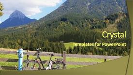  Presentation with blue fire - Cool new presentation design with near a blue fire hydrant backdrop and a tawny brown colored foreground