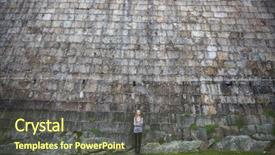 Presentation with stacked stone wall - Slides enhanced with near a huge stone wall background and a tawny brown colored foreground