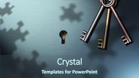  Presentation with hang - Slide deck consisting of near a key hole puzzle background and a ocean colored foreground
